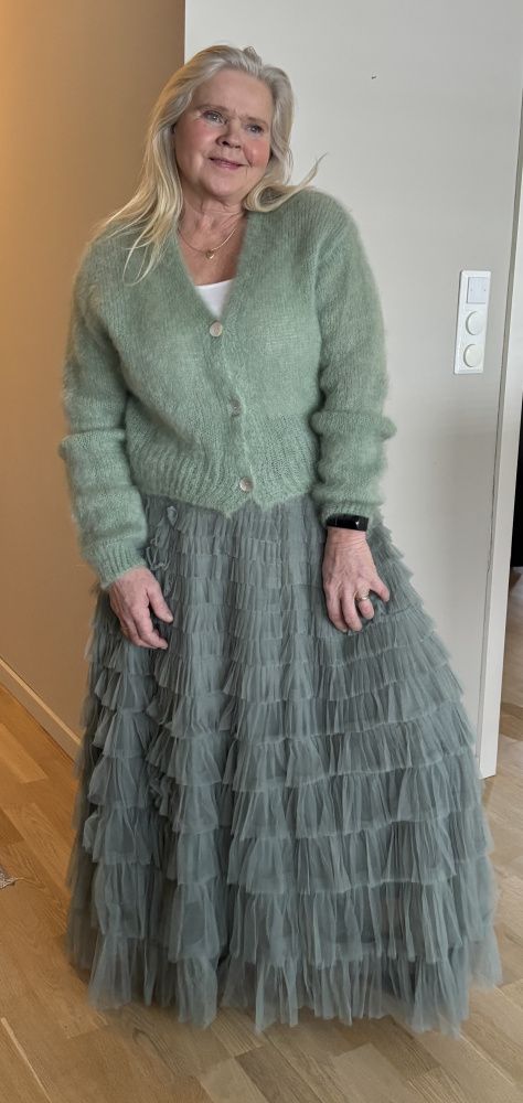 Kort jakke kid mohair grønn