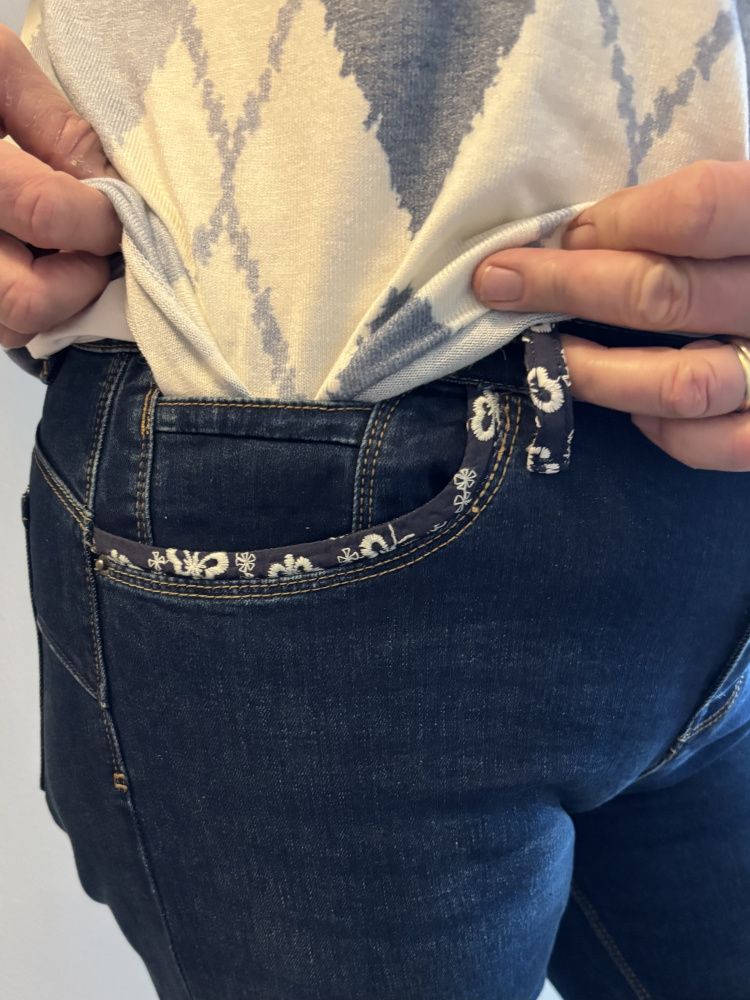 Maison Onado jeans m/sommerfugl