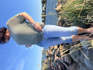 Hovedbilde Heklet topp med singlet Olivengrønn